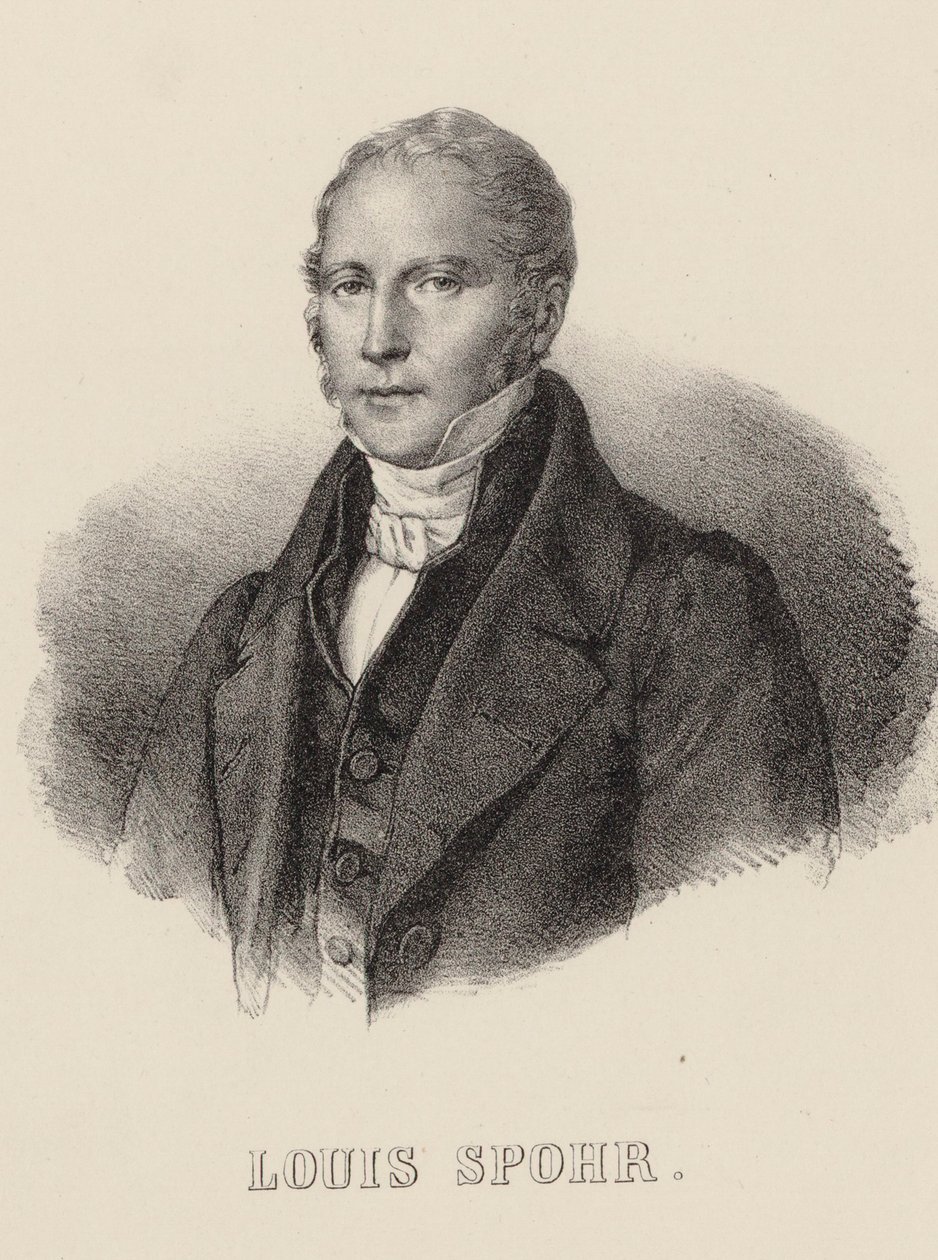 Louis Spohr hegedűművész és zeneszerző portréja 1784-1859, c. 1840. alkotó: Unbekannt