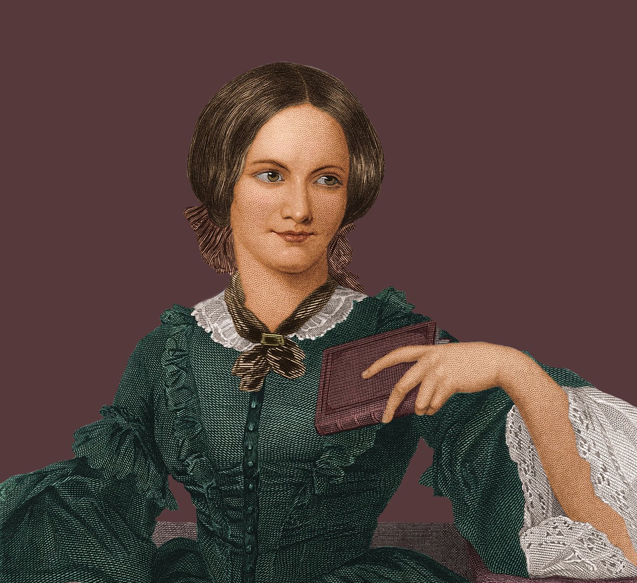 Charlotte Brontë írónő portréja 1816-1855, 1840-es évek. alkotó: Unbekannt