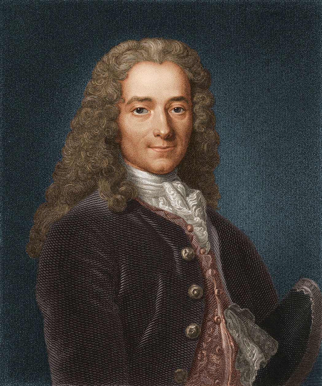 Az író, esszéista és filozófus, Francois Marie Arouet de Voltaire portréja 1694-1778, 1730-as évek alkotó: Unbekannt