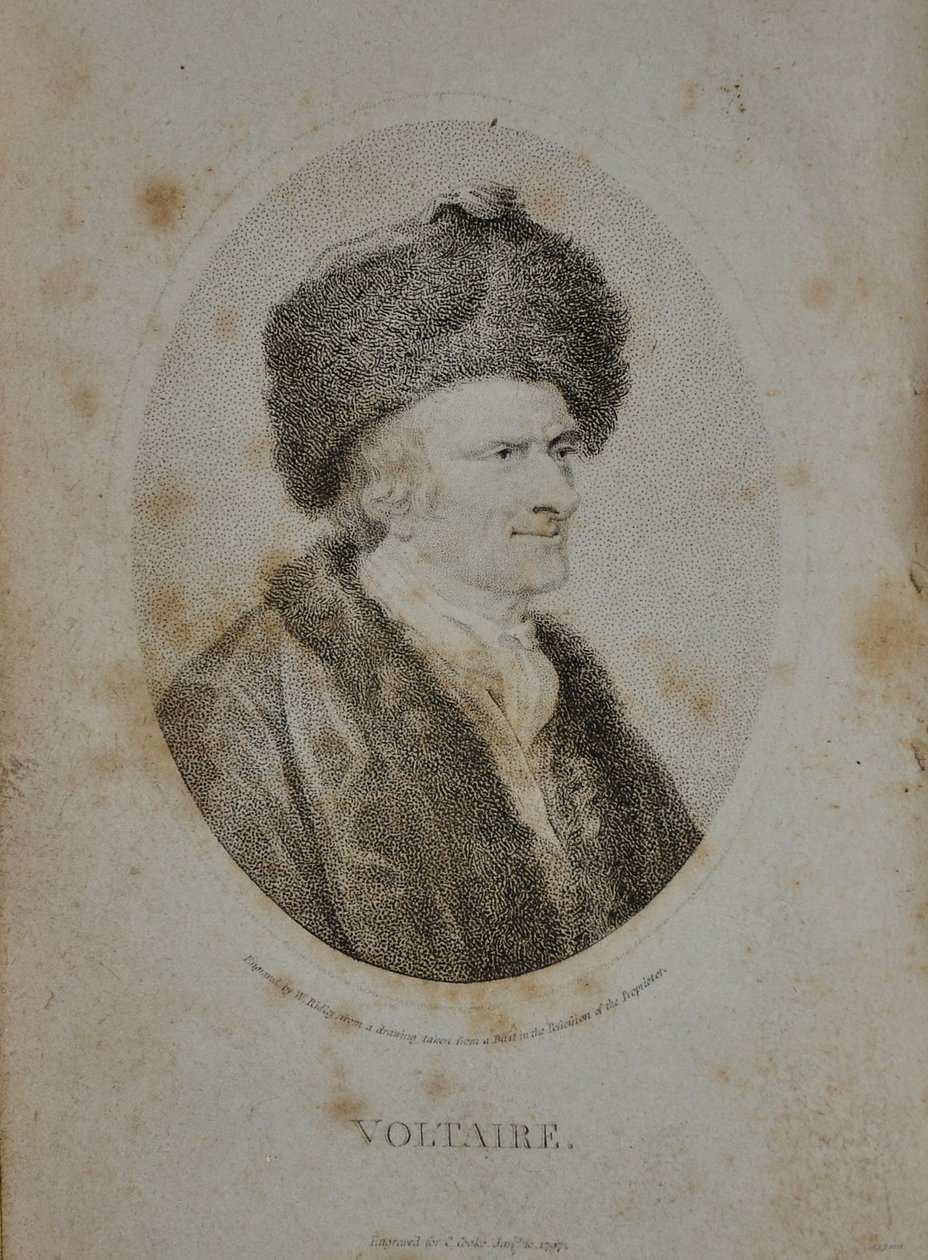 Az író, esszéista és filozófus, Francois Marie Arouet de Voltaire portréja 1694-1778, 1798 alkotó: Unbekannt