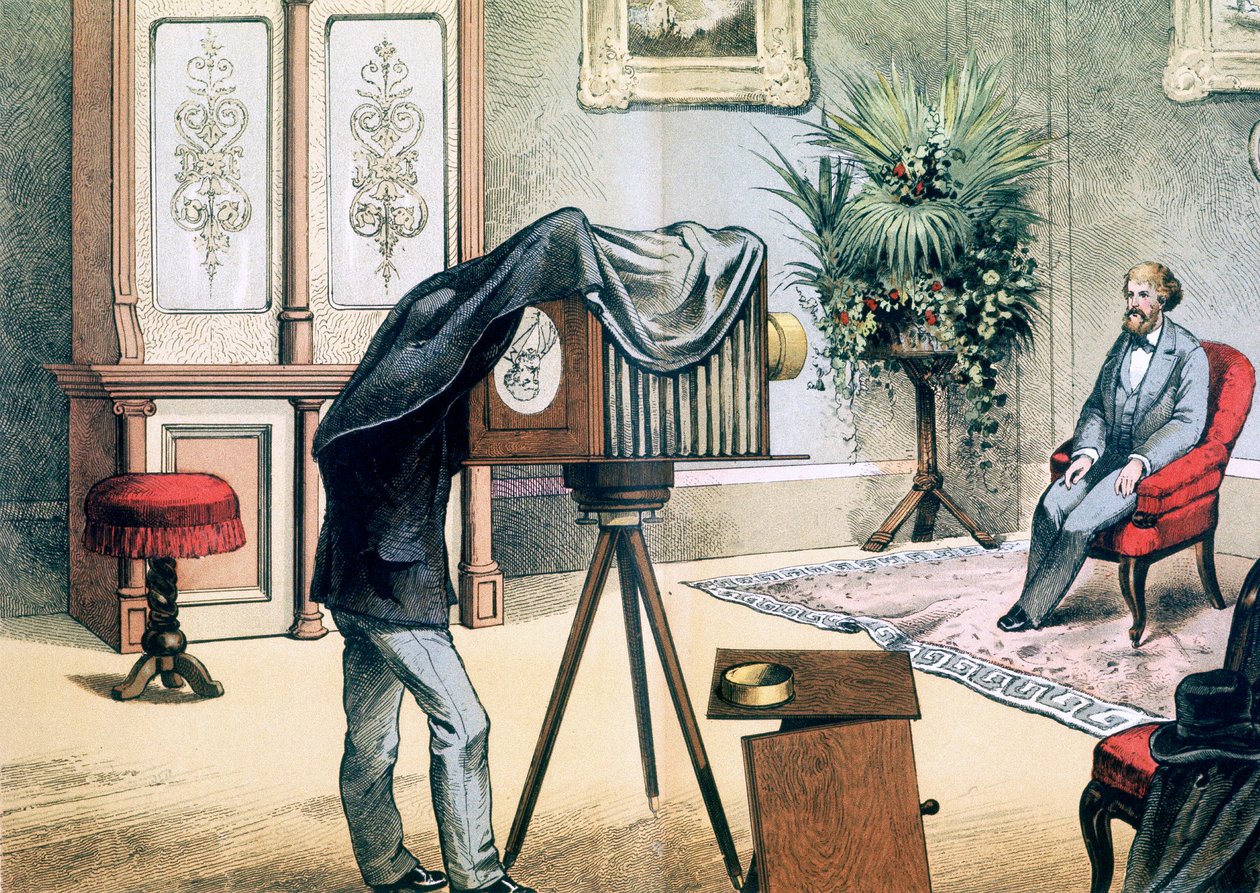Portréfotós stúdió, c1880 alkotó: Unbekannt