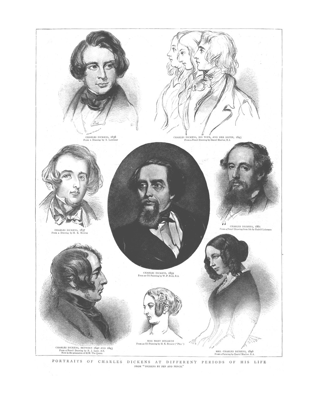 Charles Dickens portréi életének különböző időszakaiban, 1862 alkotó: Unbekannt