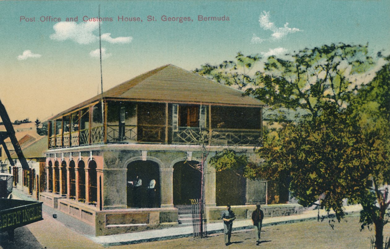 Postahivatal és vámház, St. Georges, Bermuda, XX. század eleje. alkotó: Unbekannt