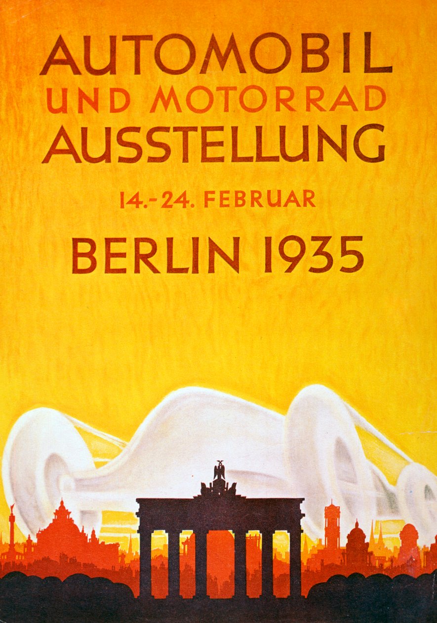 A berlini autó- és motorkiállítást hirdető plakát, 1935. február alkotó: Unbekannt