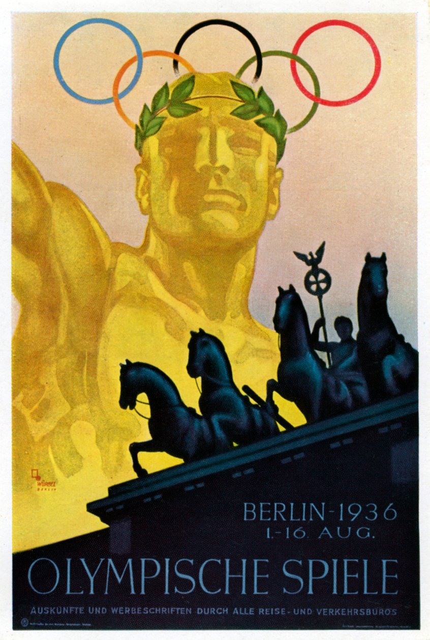 Az 1936-os olimpiai játékok plakátja, Berlin, 1936 alkotó: Unbekannt