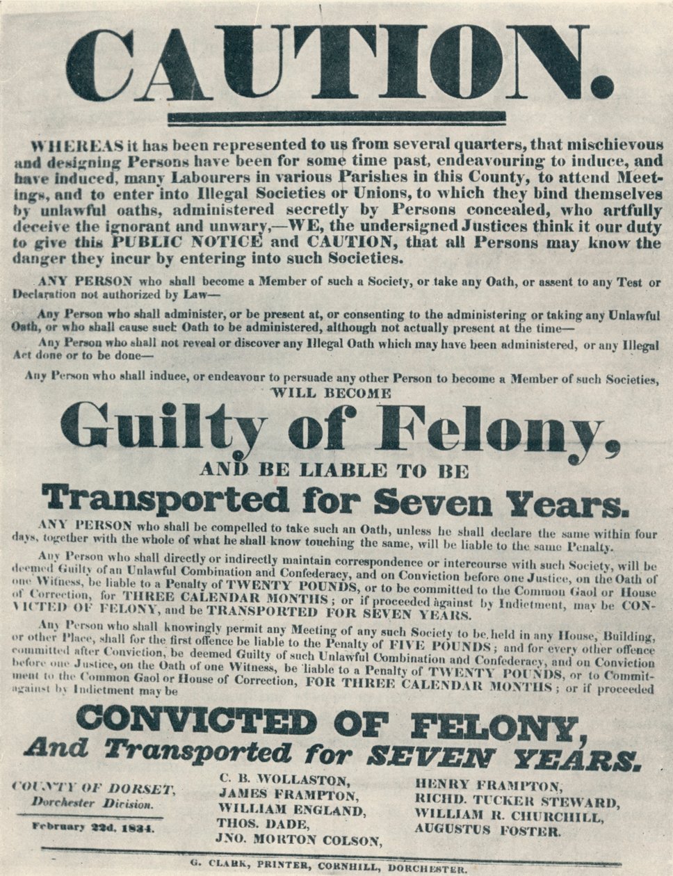 A törvénytelen eskütételre bűnösöket figyelmeztető plakátokat deportálták, 1834, 1934. alkotó: Unbekannt