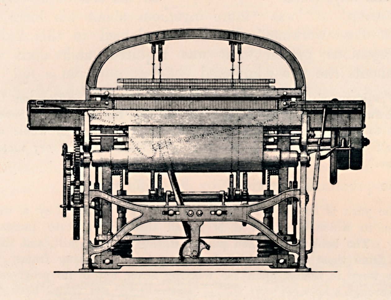 Power Loom elölnézet, 1836, 1904 alkotó: Unbekannt