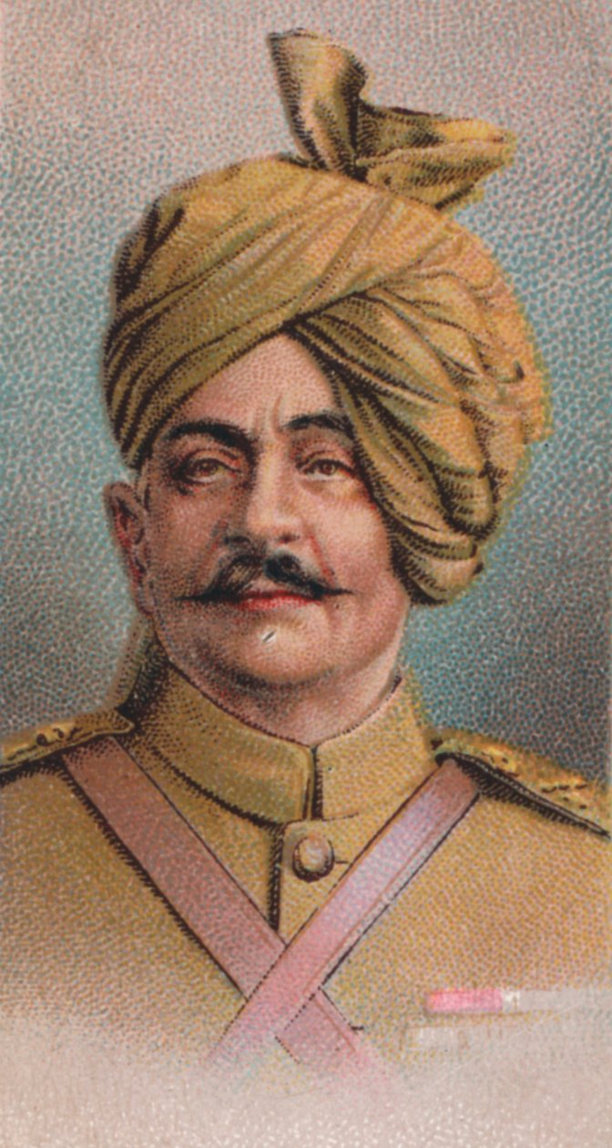 Pratap Singh 1845-4-1922, a brit indiai hadsereg tisztje, Idar maharadzsa, 1917 alkotó: Unbekannt