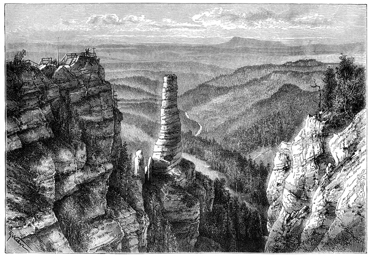 Prebischer Kogel, Szász-Svájcban, 1879 alkotó: Unbekannt