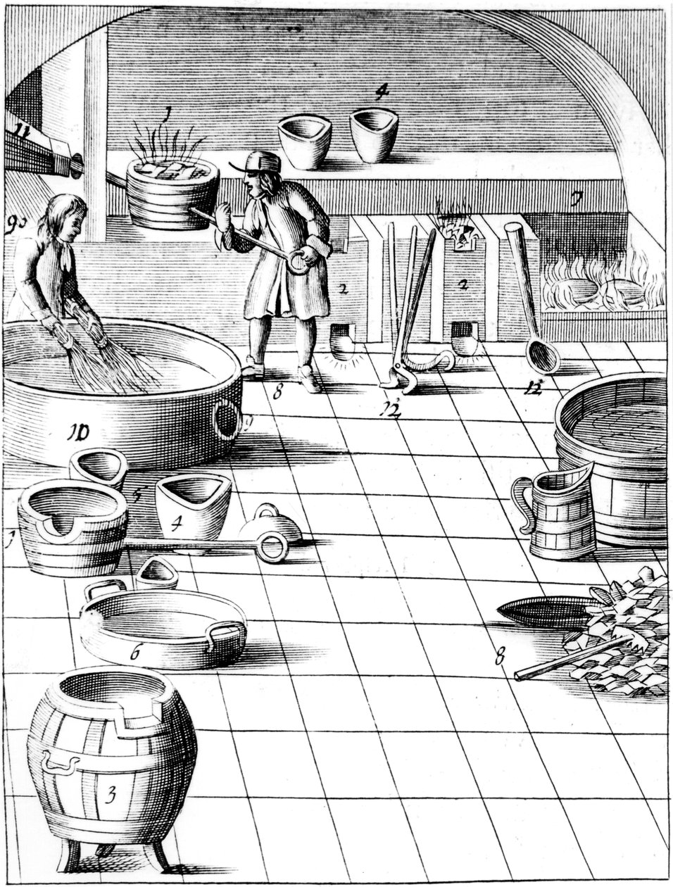 Réz és ezüst előállítása érmék előállításához, 1683 alkotó: Unbekannt
