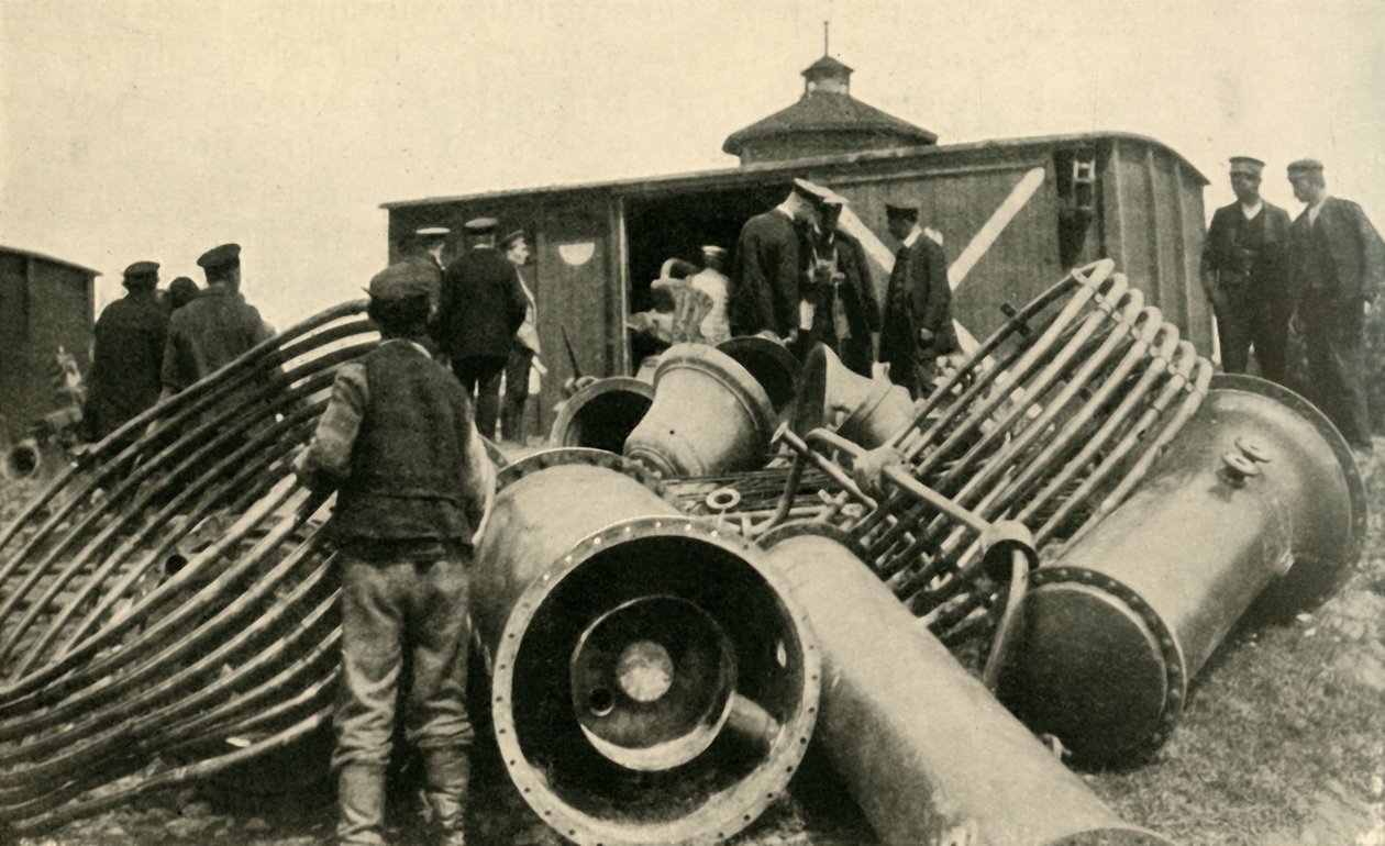 Felkészülés Varsó kiürítésére, első világháború, 1915, 1920 c. alkotó: Unbekannt