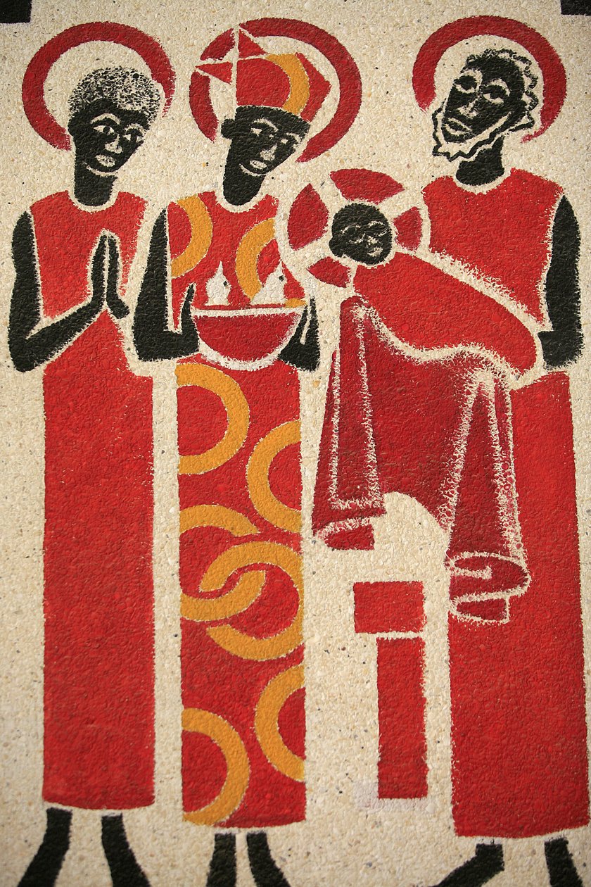 A Jézus templom bemutatása A Keur Moussa apátság templom freskóját 1963-ban tervezte és festette Dom Georges Saget, Keur Moussa, Szenegál alkotó: Unbekannt