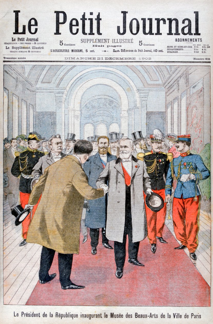 A köztársasági elnök megnyitja Párizs város Szépművészeti Múzeumát, 1902 alkotó: Unbekannt