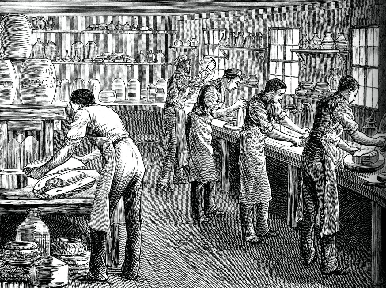 Nyomók a munkahelyen, c1880 alkotó: Unbekannt