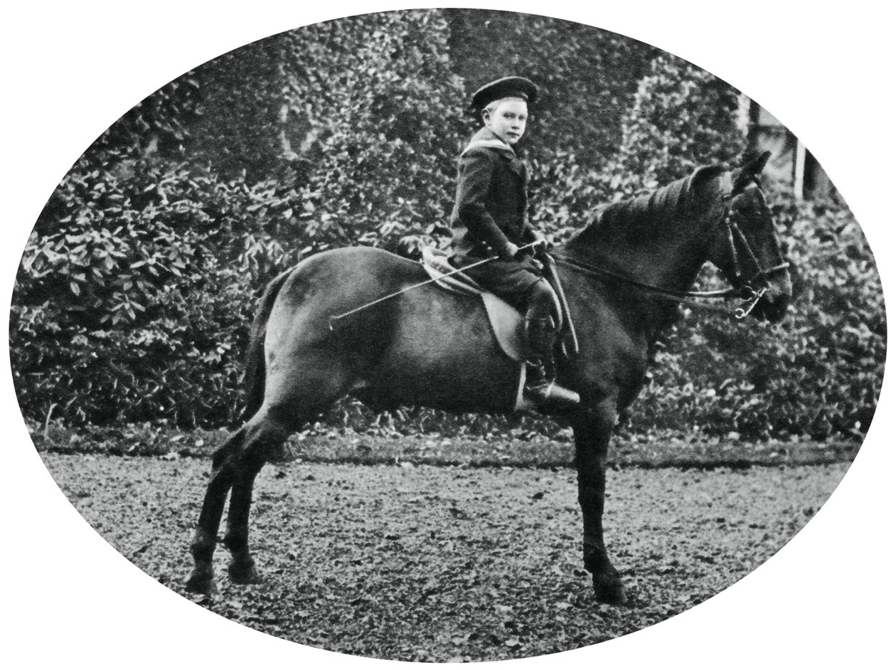 Albert Windsor herceg hat évesen, lovon ülve, 1902 alkotó: Unbekannt