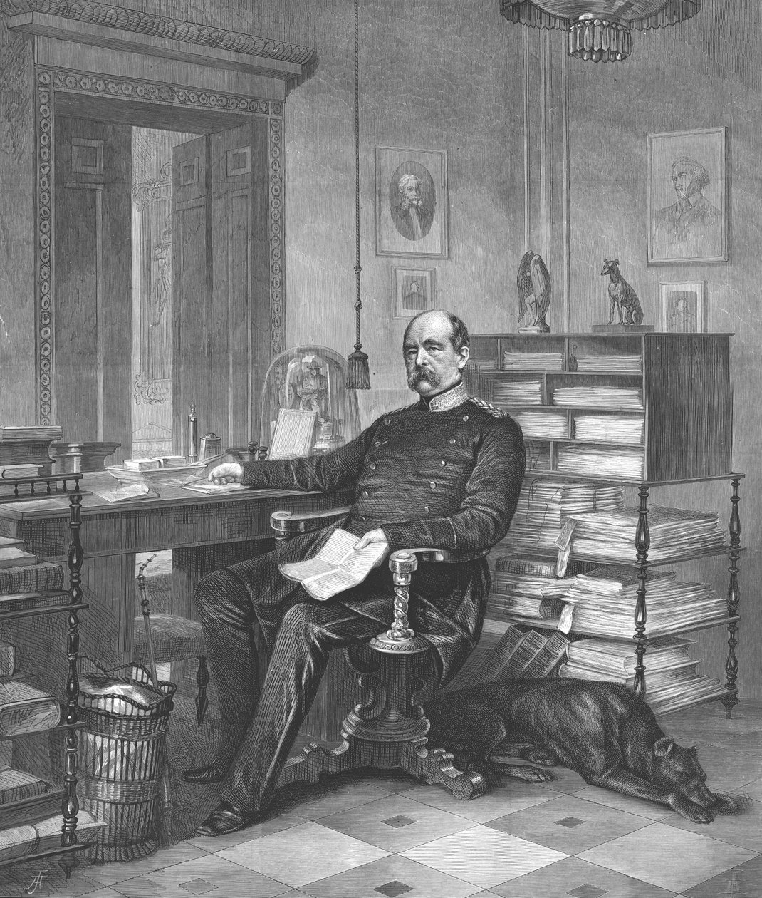 Bismarck herceg a dolgozószobájában, 1875 alkotó: Unbekannt