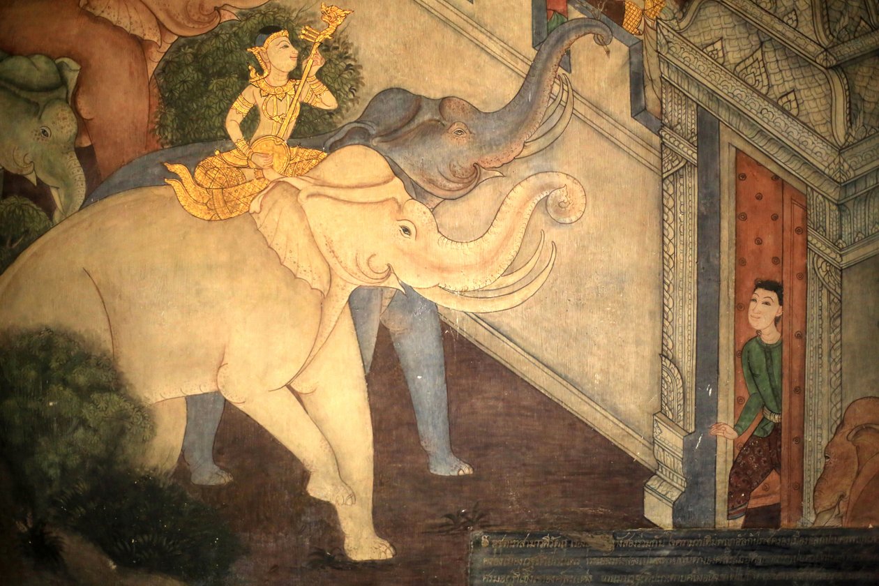 Ráma herceg. A Ramakient ábrázoló falfestmény a Vihara belső falain III. Rama király korából. Wat Pho - Wat Phra Chetuphon. 1788. Bangkok. Thaiföld alkotó: Unbekannt