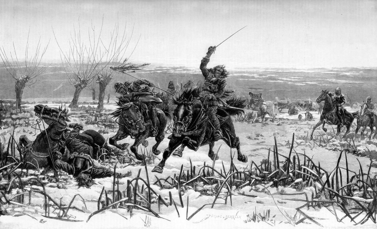 Rupert herceg az Edgehill-i csatában, 1642, 1887 alkotó: Unbekannt