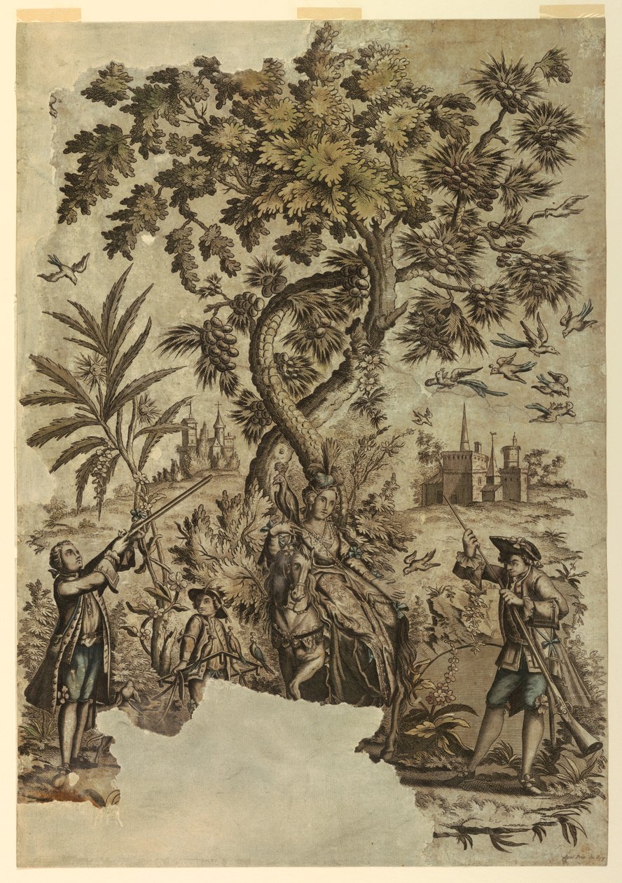 Nyomtat, Madárvadászat, 1730–50 alkotó: Unbekannt