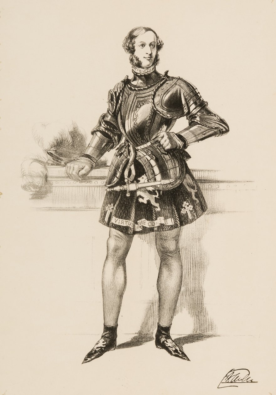 William 2nd Earl of Craven lenyomata az 1839-es Eglinton versenyen viselt jelmezben. alkotó: Unbekannt