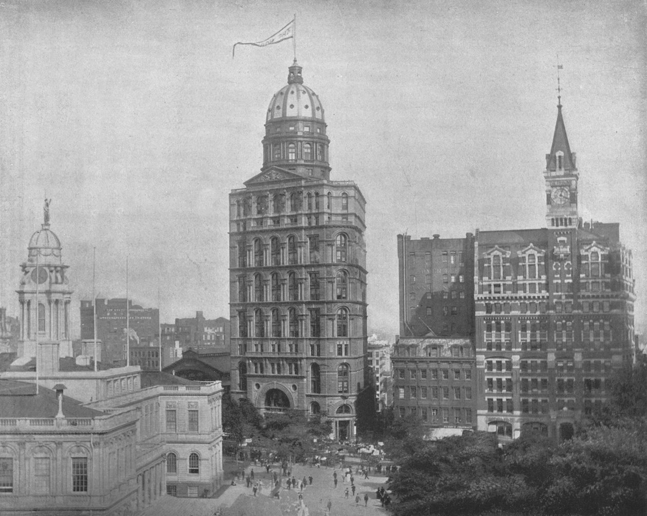 Printing House Square, New York, USA, c1900. alkotó: Unbekannt