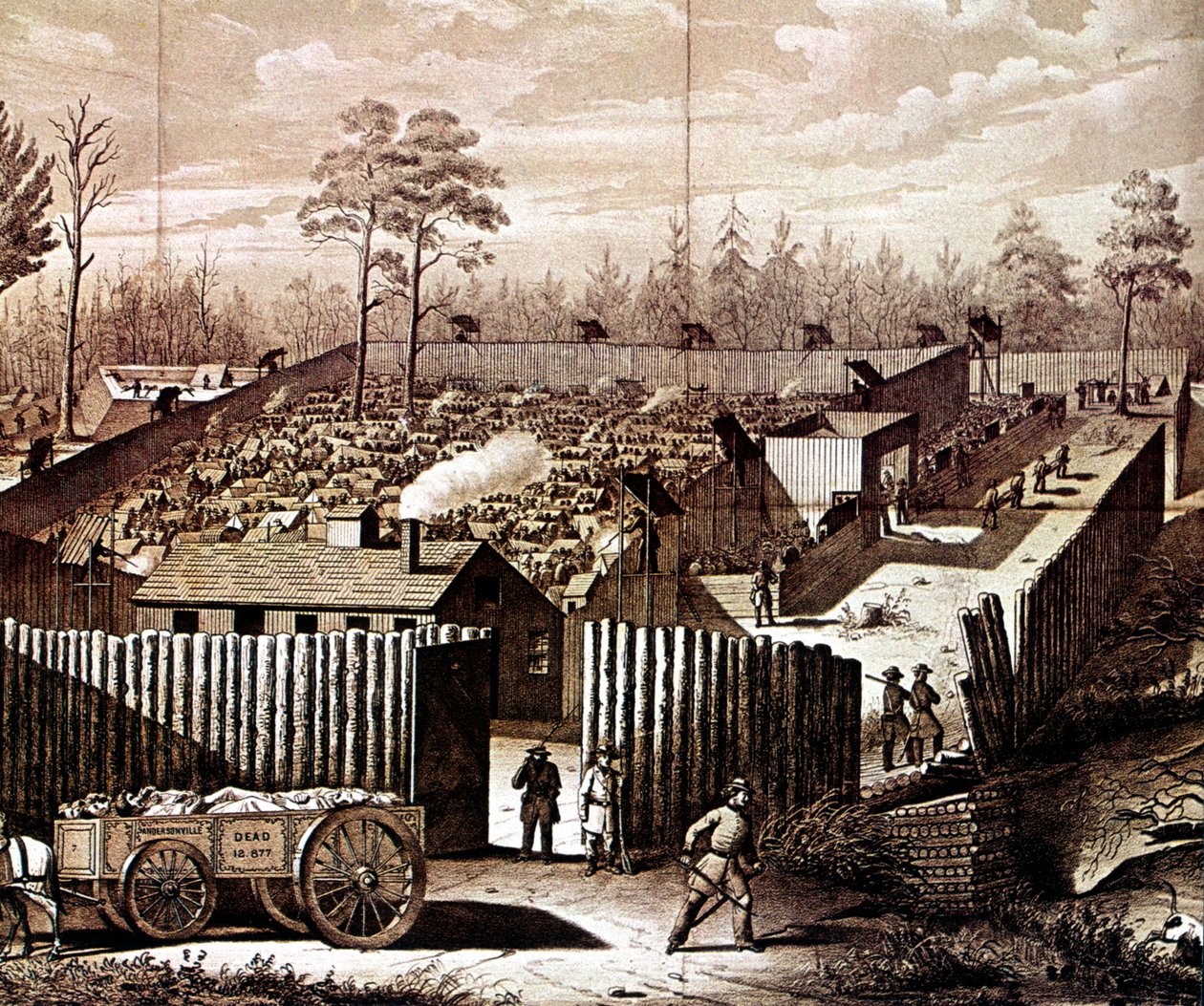 Börtöntelep Andersonville-ben, Georgia államban, amerikai polgárháború, 1861-1865 alkotó: Unbekannt