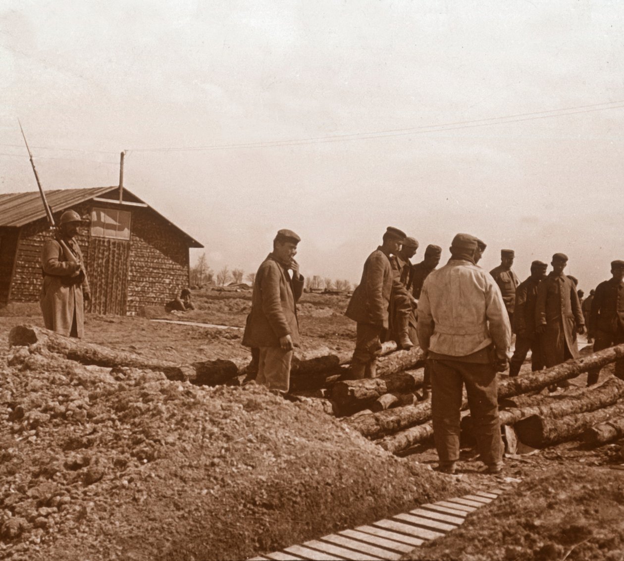 Foglyok, Chalons, Észak-Franciaország, 1914-c1918 alkotó: Unbekannt