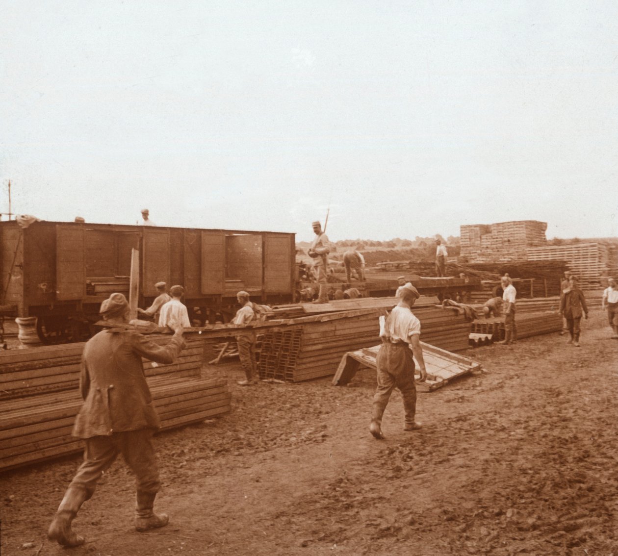 Foglyok, Genicourt, Észak-Franciaország, c1914-c1918 alkotó: Unbekannt