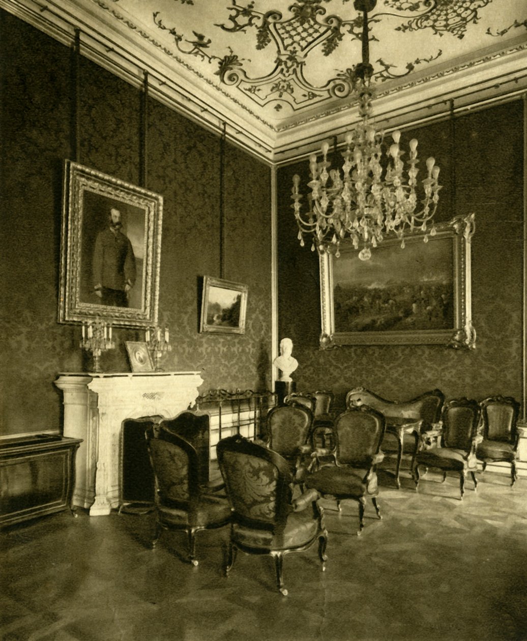 I. Ferenc József császár magánhivatala a Hofburgban, Bécs, Ausztria, 1935. alkotó: Unbekannt
