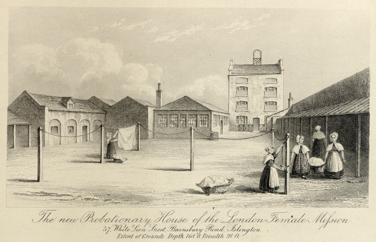 A Londoni Női Misszió Próbaháza, White Lion Street 57., Islington, London, 1836. alkotó: Unbekannt