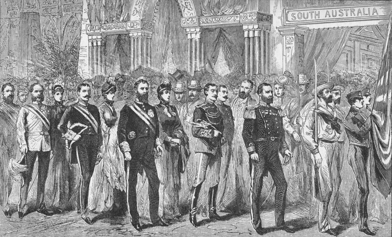 Ausztrália kormányzóinak felvonulása az 1888-as melbourne-i kiállításon 1908 alkotó: Unbekannt