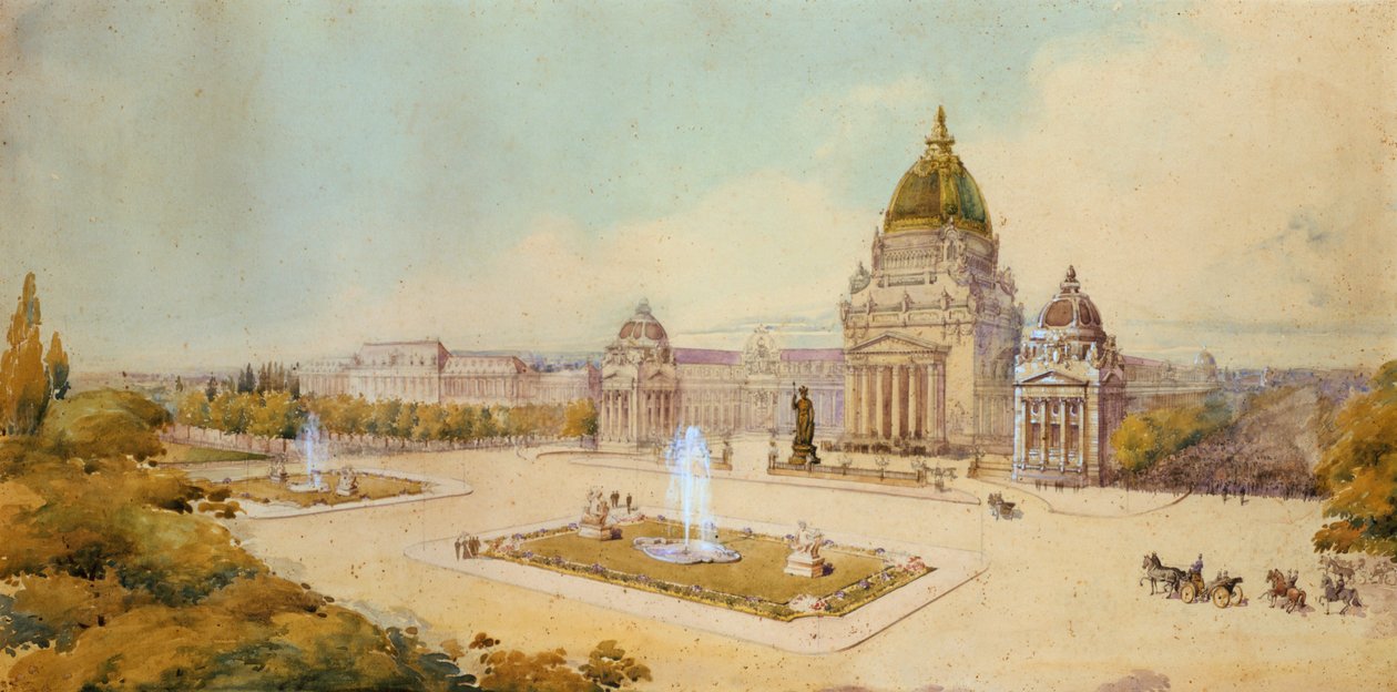 A nagy kiállítási központ projektje, Párizs, 1893 alkotó: Unbekannt