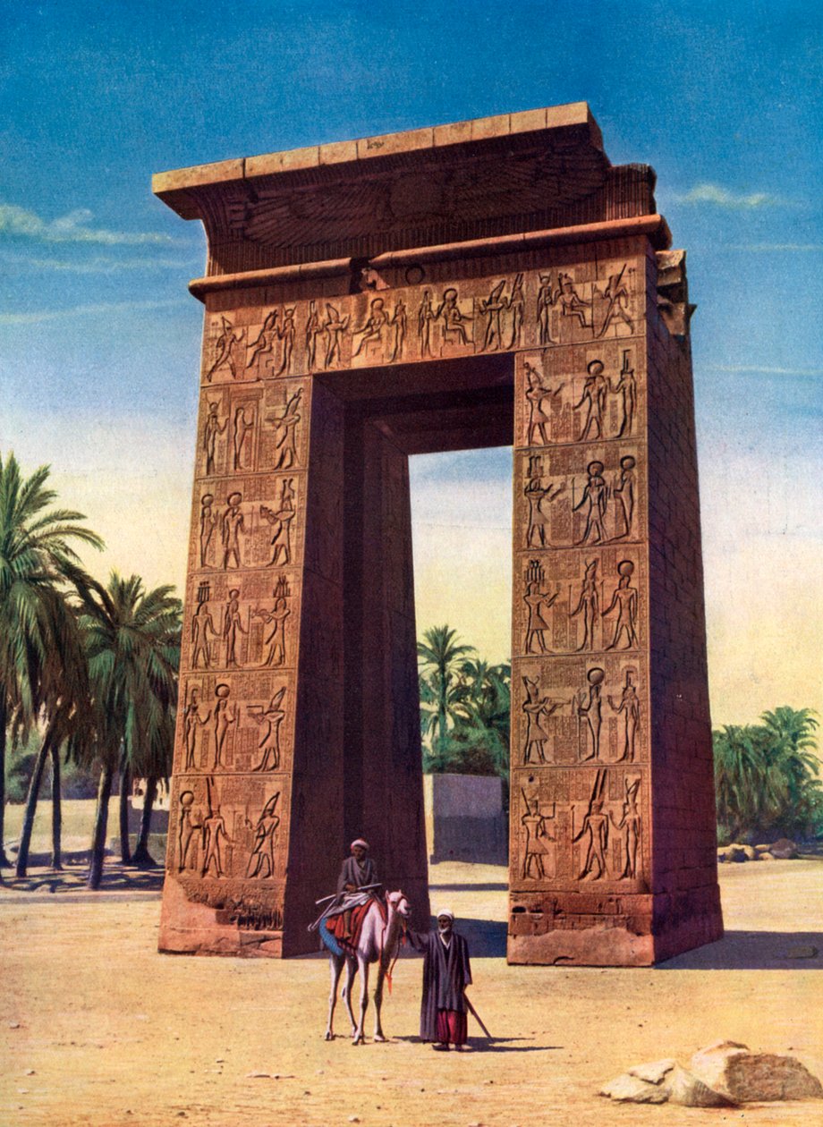 A harmadik Ptolemaiosz propilonja Karnakban, Egyiptomban, 1933-1934 alkotó: Unbekannt