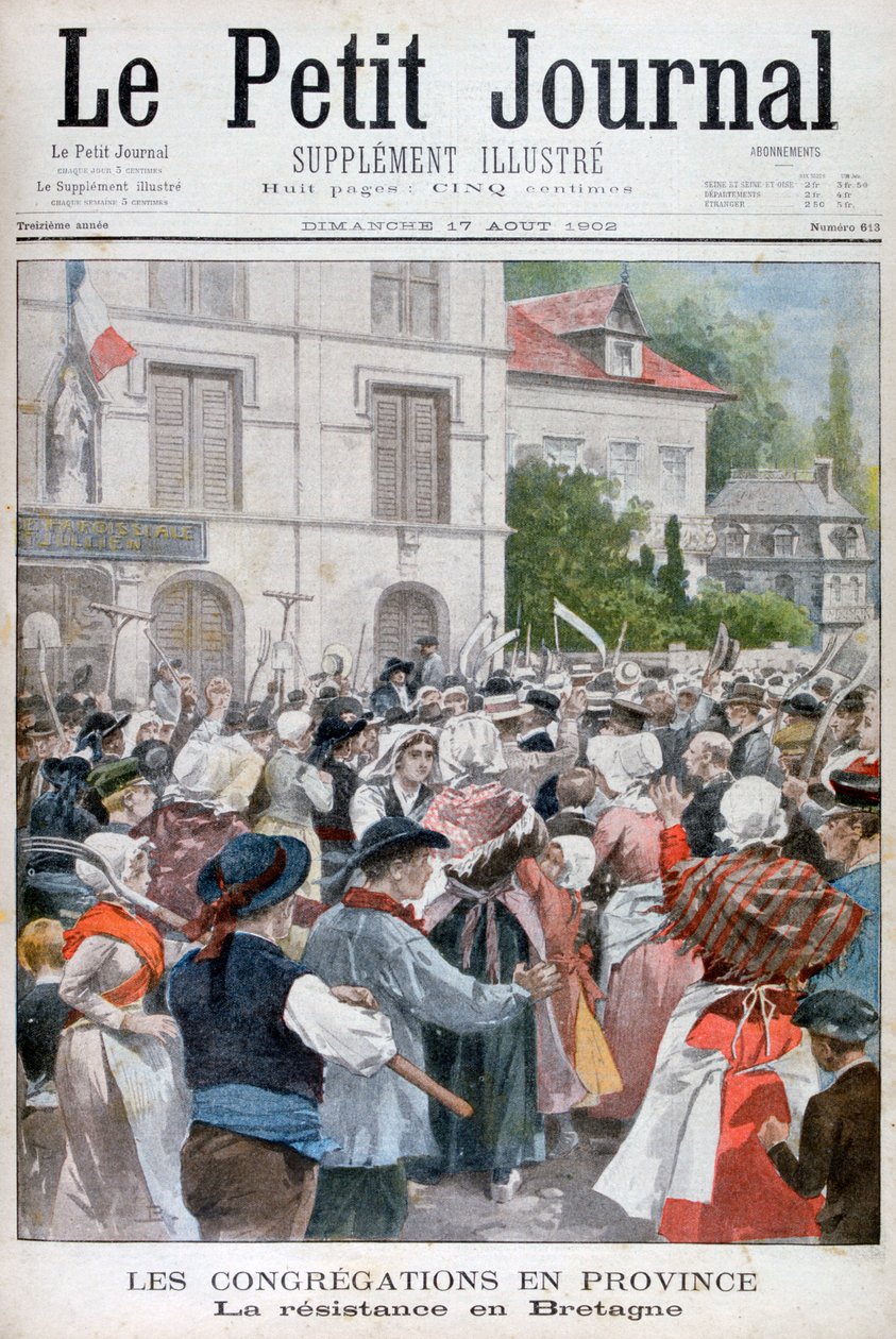 Tüntetés Bretagne-ban, 1902 alkotó: Unbekannt