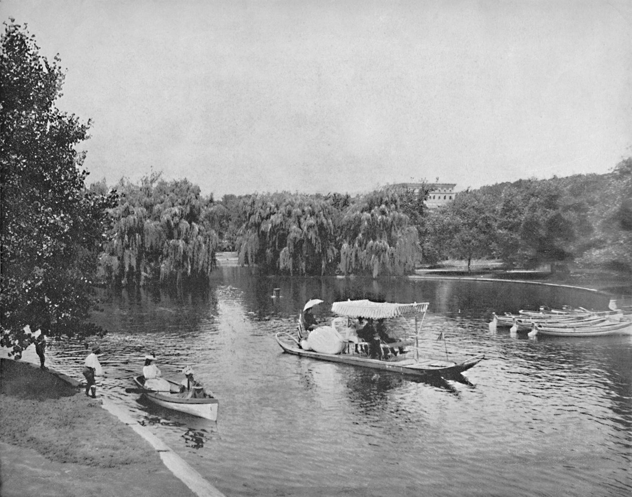 Public Garden and Lake, Boston, 1897. alkotó: Unbekannt