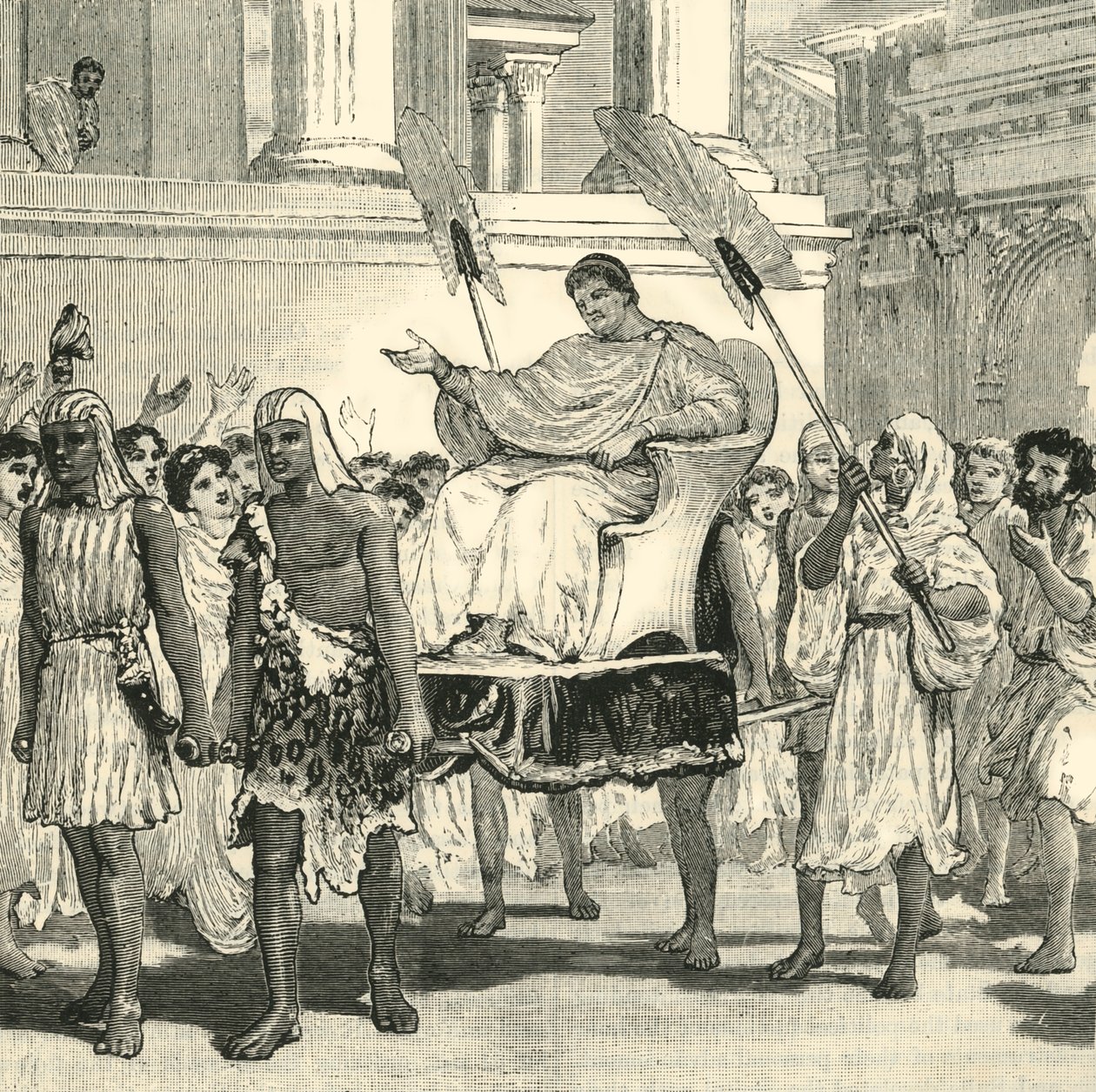 Nyilvános örvendezés Pompeius felépülésén, 1890. alkotó: Unbekannt