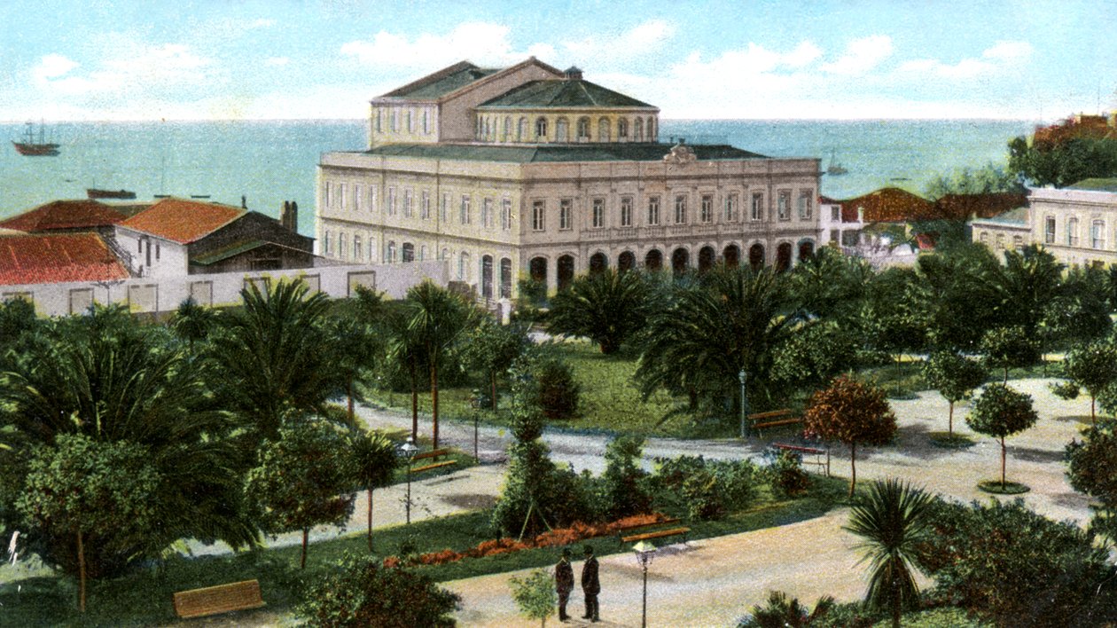 Közkert és színház, Madeira, 1905 alkotó: Unbekannt