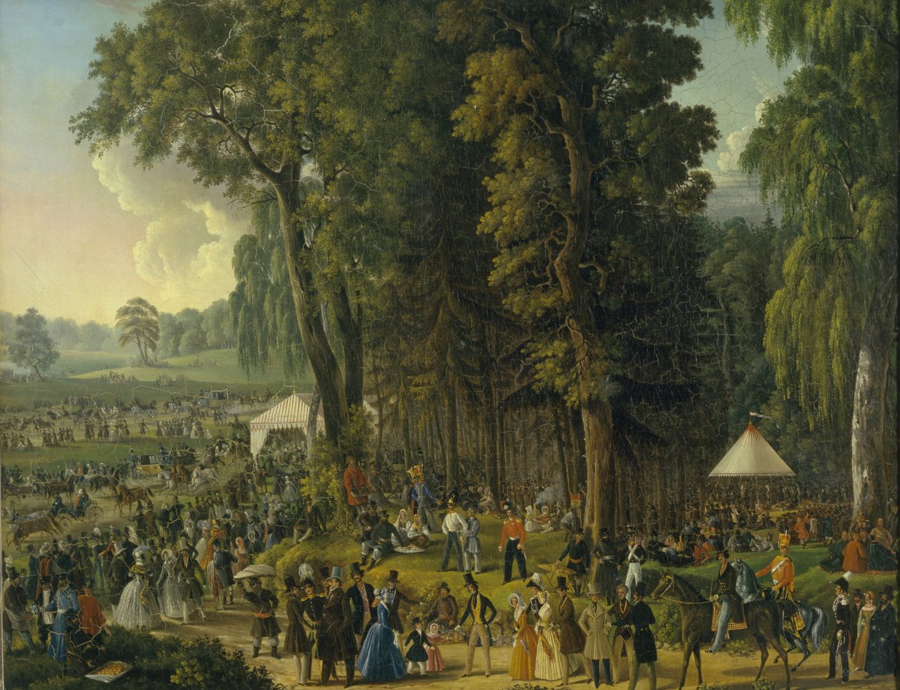 Nyilvános mulatság Maryina Roschában Moszkvában, 1840-es évek alkotó: Unbekannt
