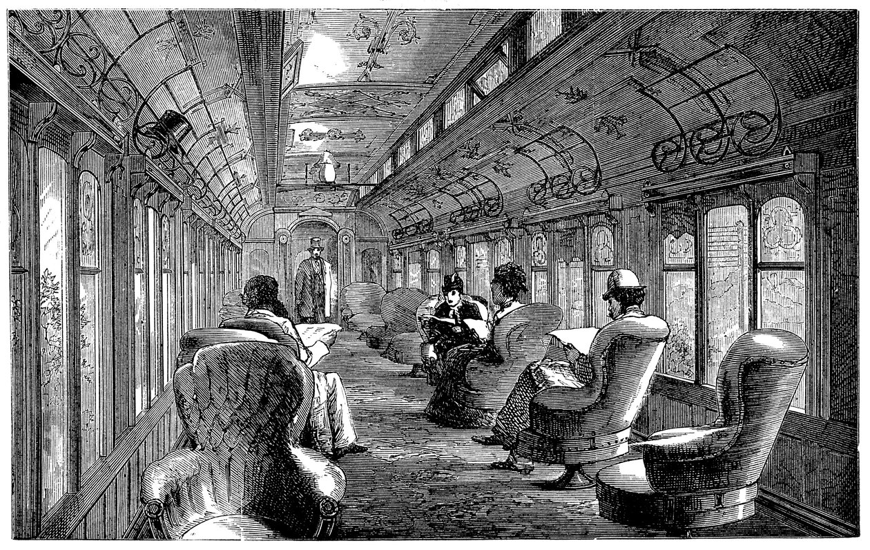 Pullman szalonkocsi a Midland Railway-n, Anglia, 1876 alkotó: Unbekannt