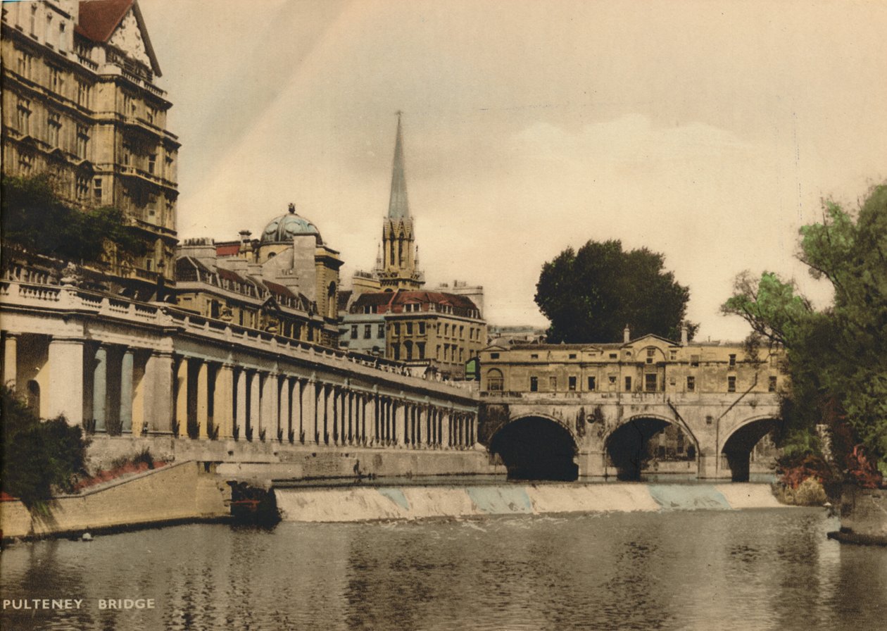 Pulteney Bridge, Bath, Somerset, 1925 alkotó: Unbekannt