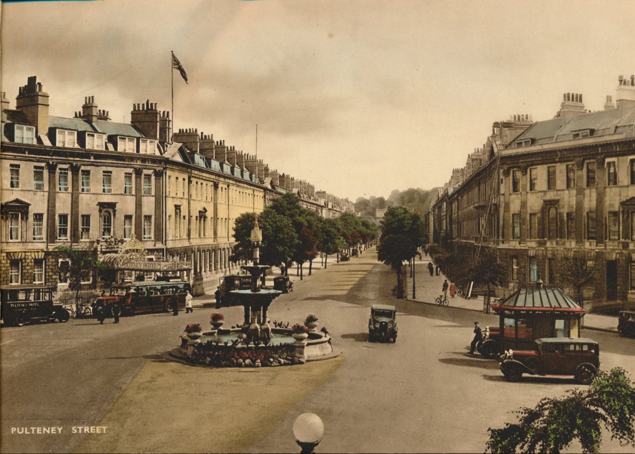 Pulteney Street, Bath, Somerset, 1925. alkotó: Unbekannt