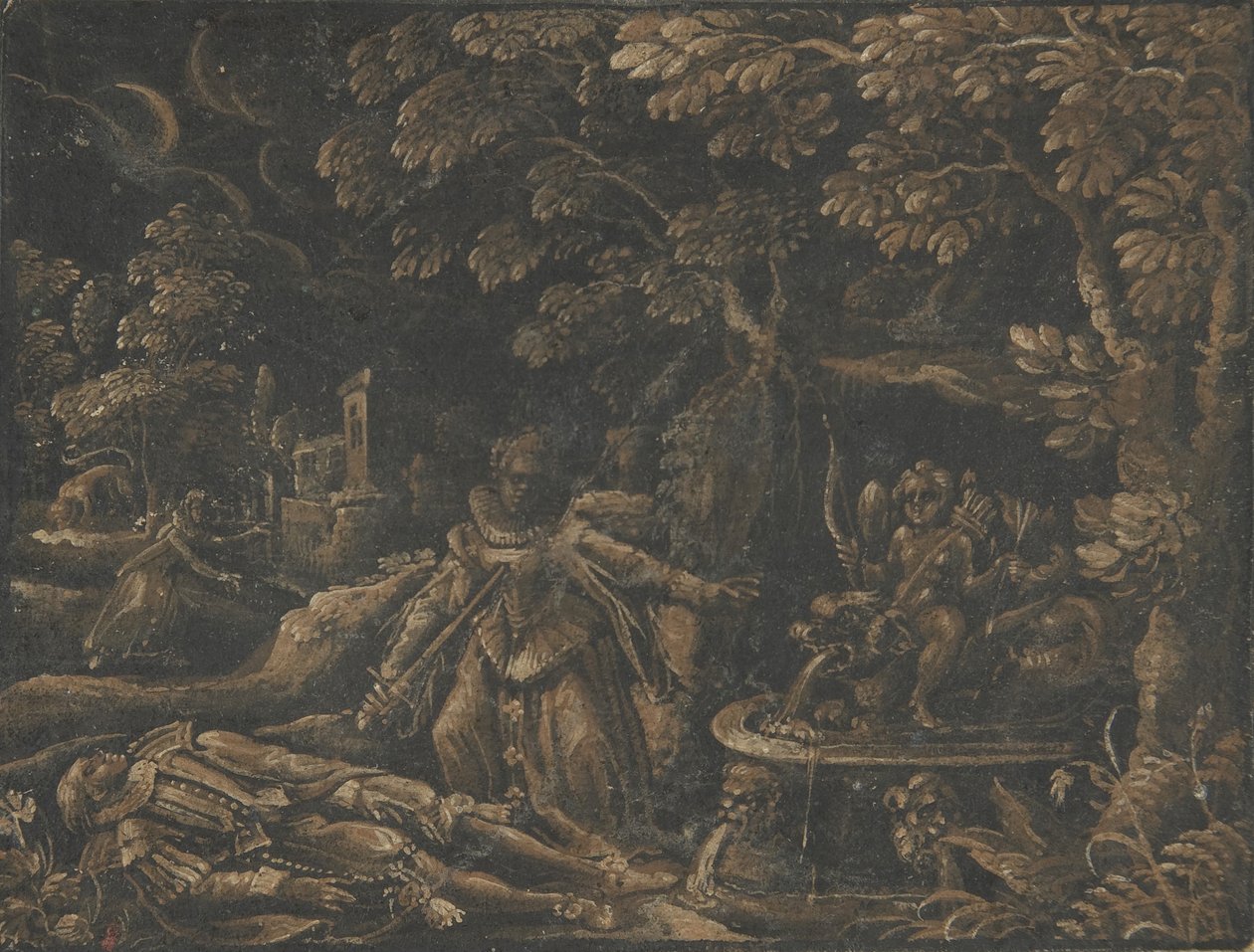 Pyramus és Thisbe, kb. 1580 alkotó: Unbekannt
