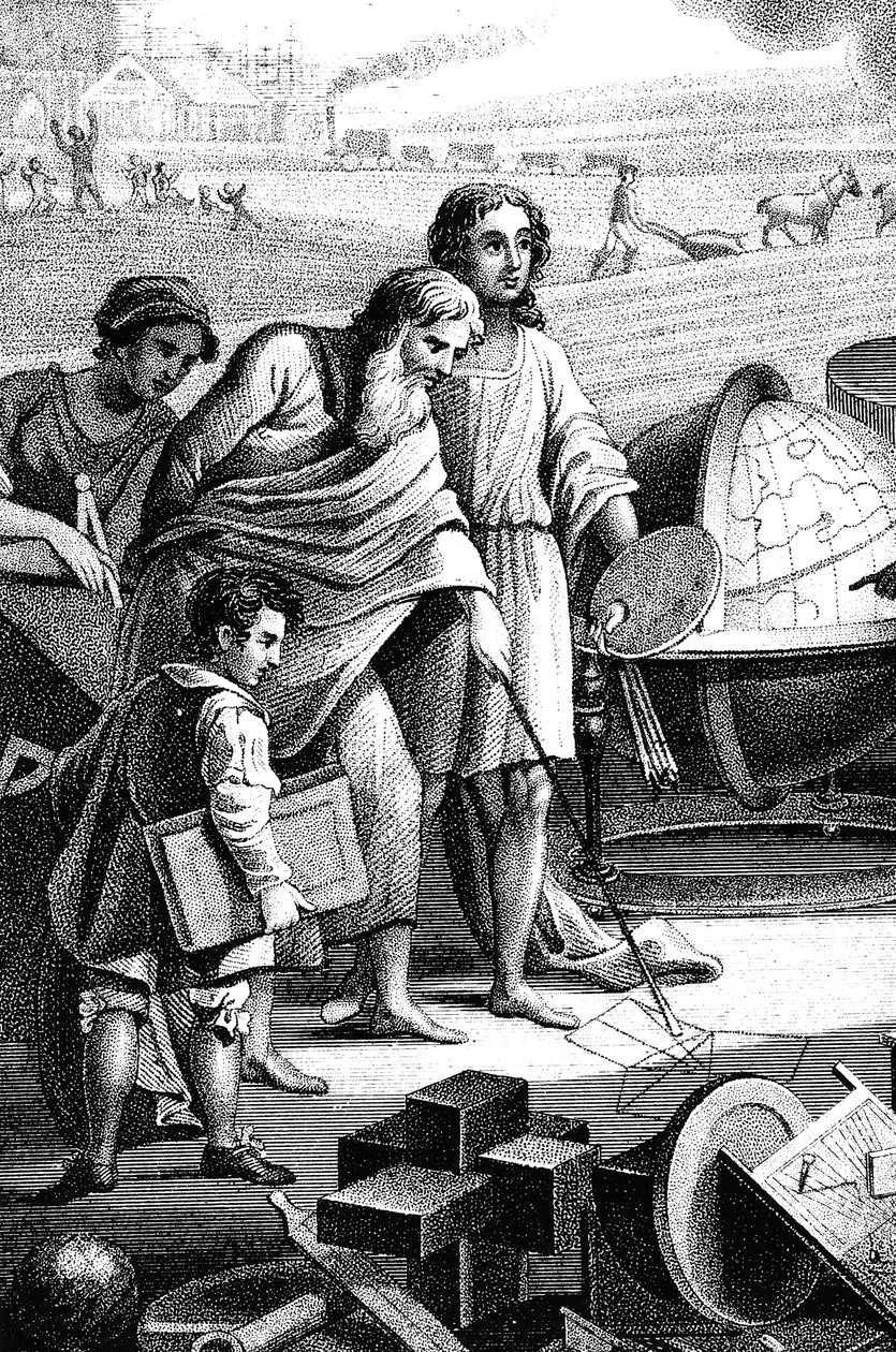 Pythagoras, ókori görög matematikus és filozófus, Kr.e. 6. század, 1833 alkotó: Unbekannt