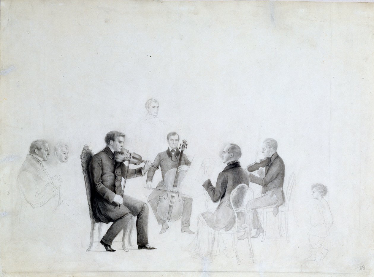 Kvartett, 1840-es évek. alkotó: Unbekannt