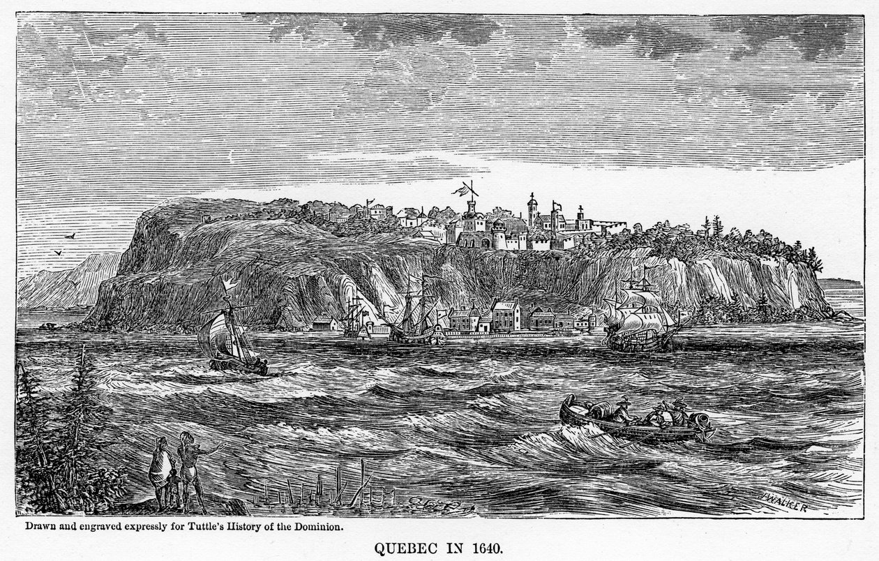 Quebec 1640-ben, 1877-ben alkotó: Unbekannt