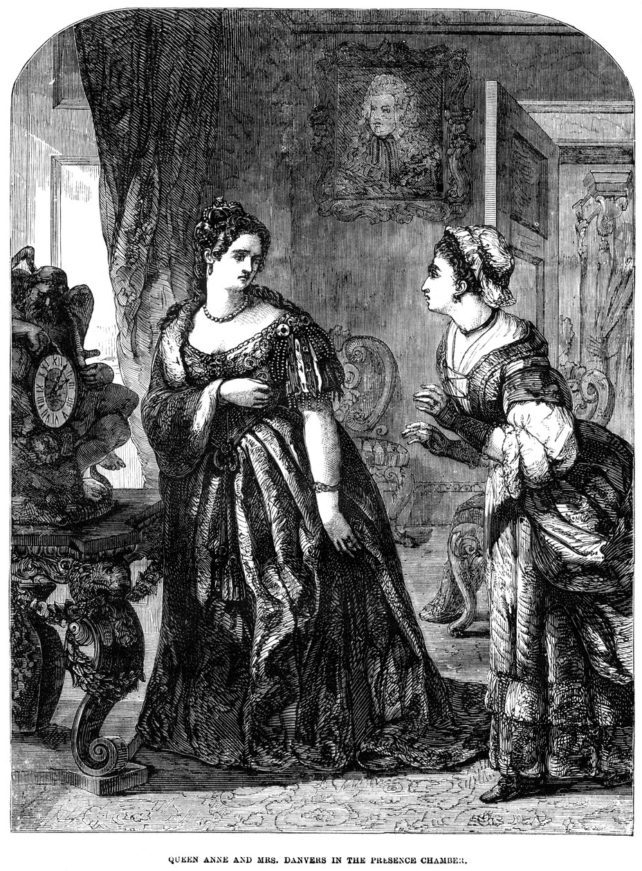 Anna királynő 1665-1714 és Mrs. Danvers a jelenléti kamrában alkotó: Unbekannt