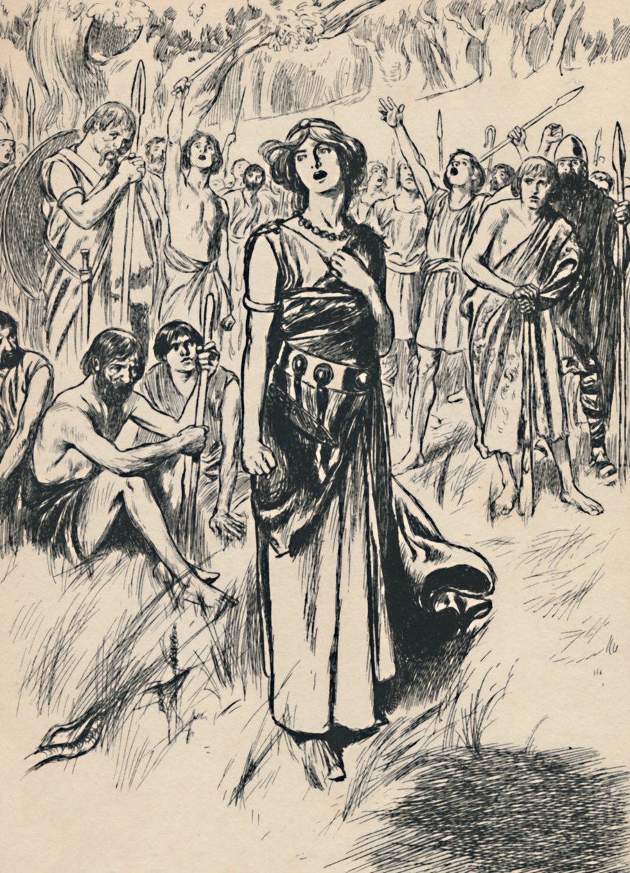 Boadicea királynő és katonái, 1907 alkotó: Unbekannt