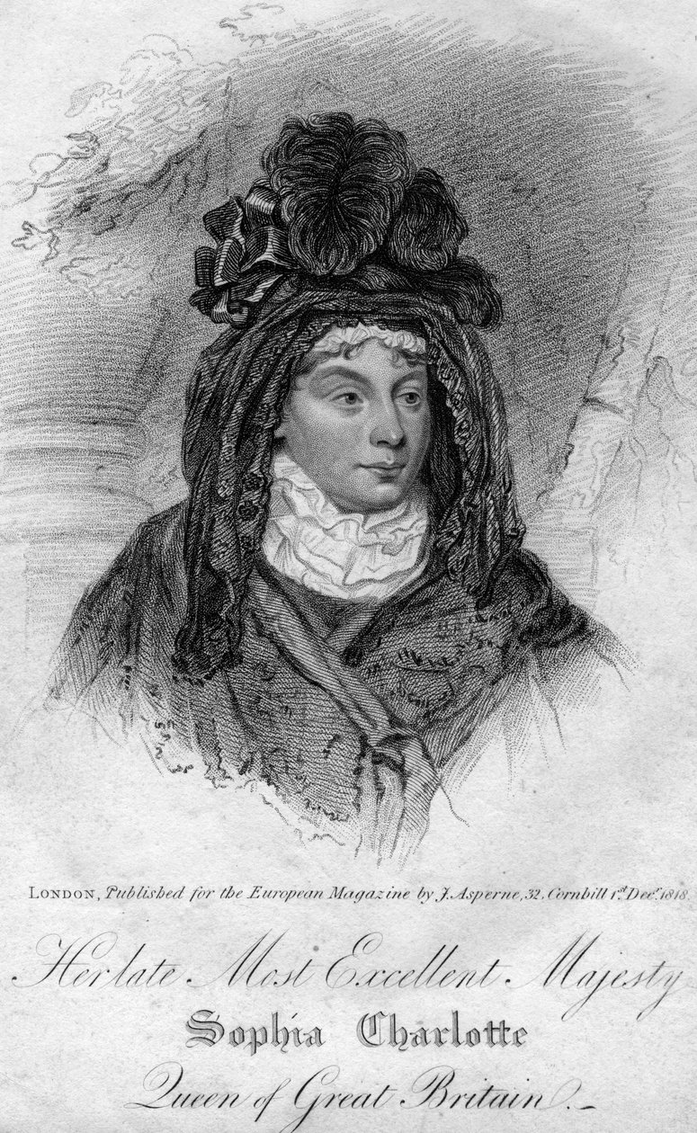 Charlotte királynő, az Egyesült Királyság III. György hitvese, 1818 alkotó: Unbekannt