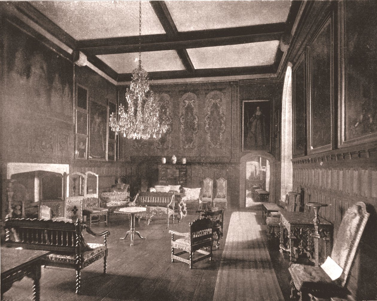 Erzsébet királynő szobája a Penshurst Place-ben, Kentben, 1894. alkotó: Unbekannt