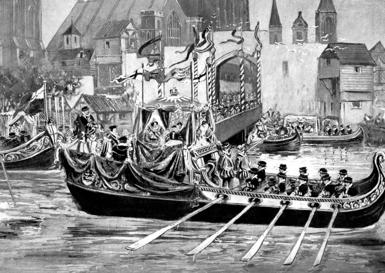 Erzsébet királynő folyó koronázási körmenete, London, 1558 c1905 alkotó: Unbekannt